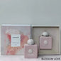 Women's floral fragrance bottle with violet, lilac, peony, rose, and soft musk notes in a 100ml elegant perfume by Blushimmer.
