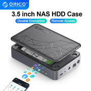 ORICO 3.5" Inch SATA Hard Drive Enclosure NAS Network HDD Storage Box USB C HD Disk External Case Housing Personal Cloud Server