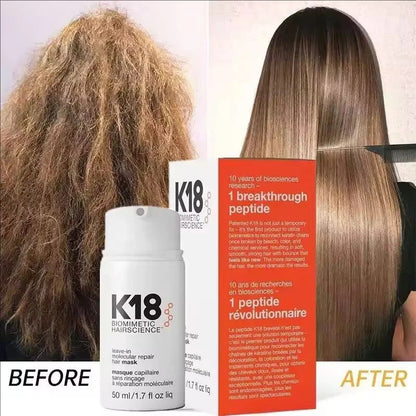 New upgraded K18 Leave-In Molecular Kertain Repair Hair Mask Softens Restores Damaged Hair Deep Keratin Treatment for Hair Scalp