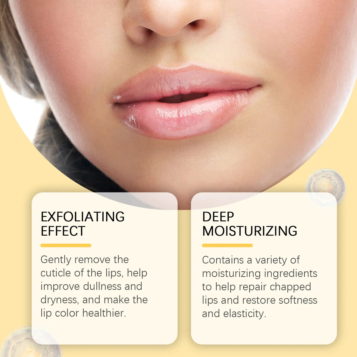 Blushimmer gentle lip exfoliator scrub for moisturizing, repairing chapped lips and brightening lip color in a travel-friendly container.