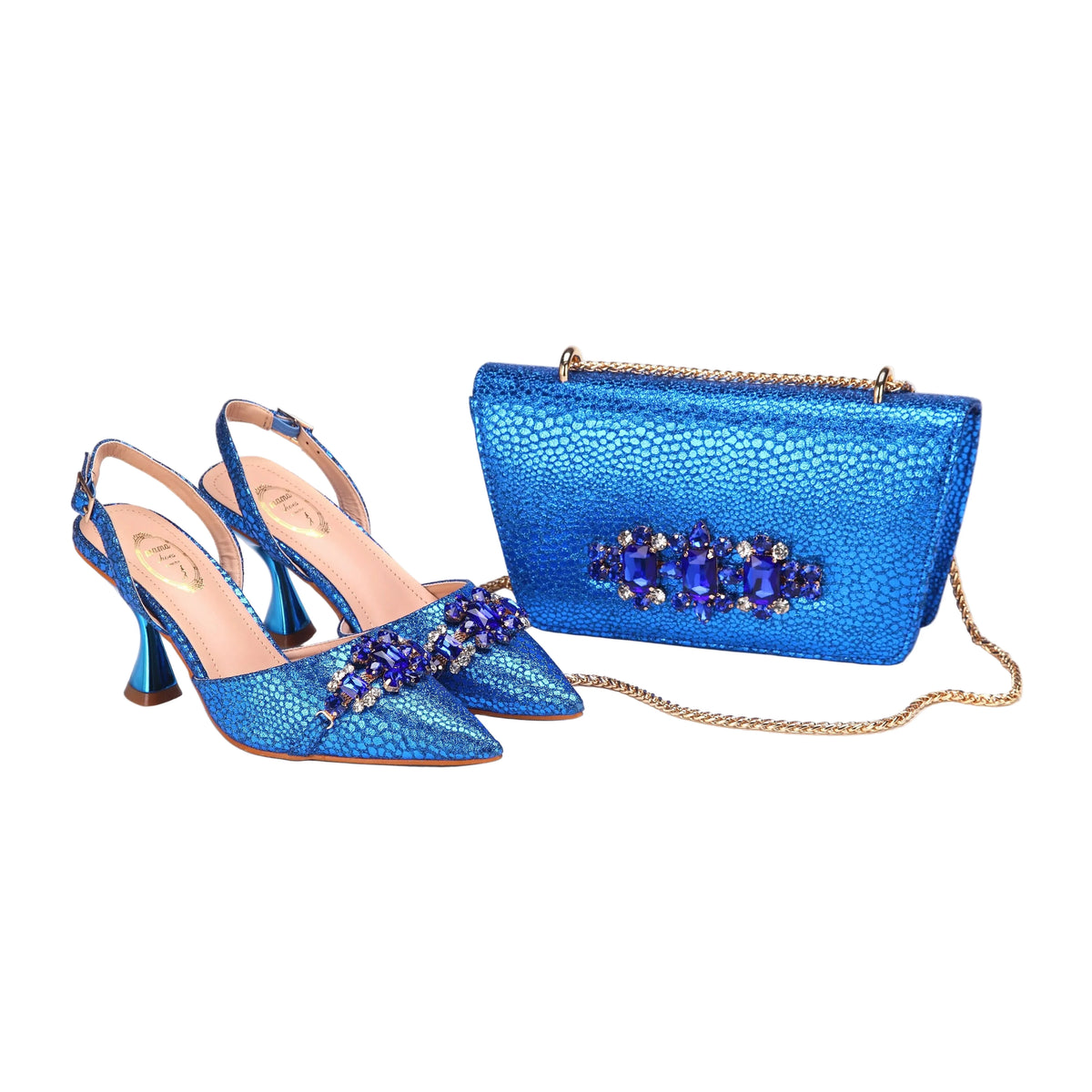 EdleessFashion women's shoes and matching bag set featuring pointed toe shoes and stylish handbag, elegant accessories for women