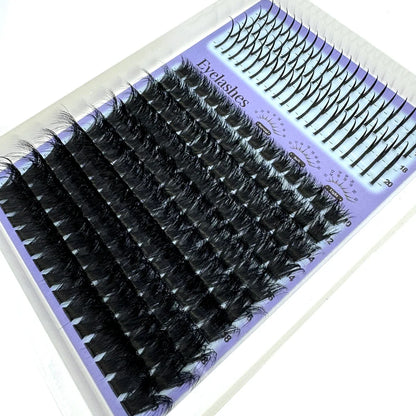 15Rows Lash Clusters Spikes Eyelash Extensions Spiky Lashes Extension Thick Individual Cluster Lashes with Spikes&Bottom Lashes