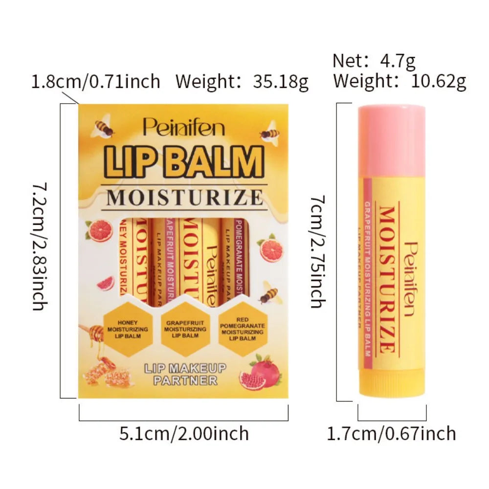 Set of Blushimmer multi fruit flavors moisturizing lip balms in colorful tubes, perfect for daily lip care and hydration.