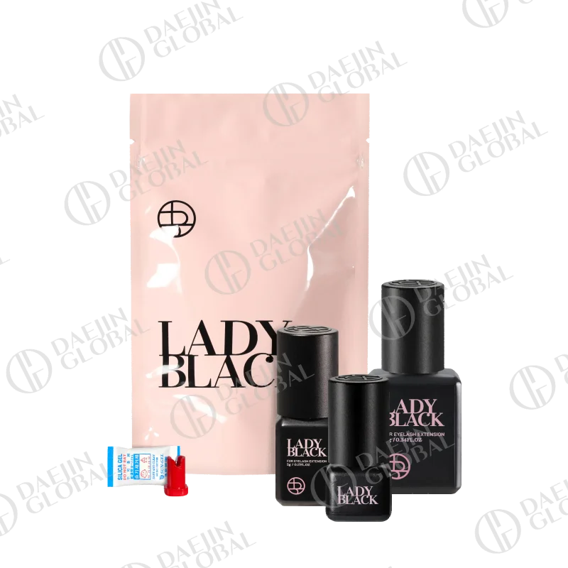 Korea Original 5ml Sky Glue by Blushimmer for eyelash extensions, black, fast-drying lash adhesive with low irritation.