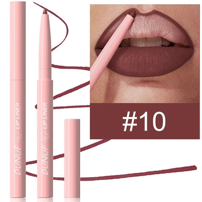 Blushimmer tapered nude brown lip liner pencil with long-lasting, waterproof, matte, creamy, plumping formula for natural lip definition