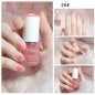 Blushimmer 8ml matte waterproof no-bake nail polish with glitter sequins, quick-drying UV varnish, suitable for nail art.
