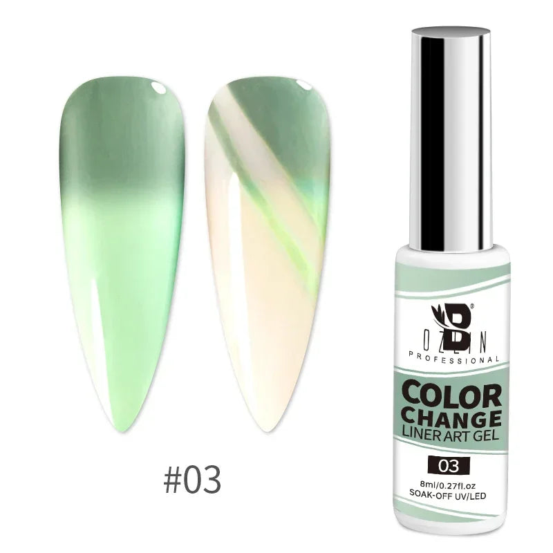Blushimmer 5ML gold silver metallic gel polish with chrome mirror finish, perfect for UV LED semi-permanent nail art and French nails