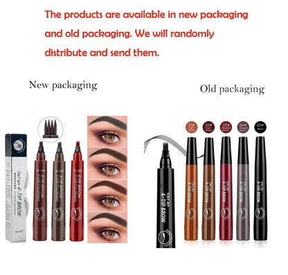 Blushimmer four-pronged eyebrow pencil with four ends, long-lasting, water-resistant, and smudge-proof for defined eyebrows.