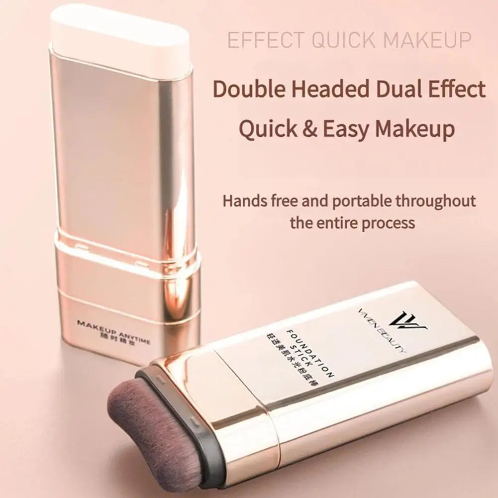 Blushimmer face foundation stick with brush, full coverage velvet concealer for dark circles, oil control, and facial makeup.