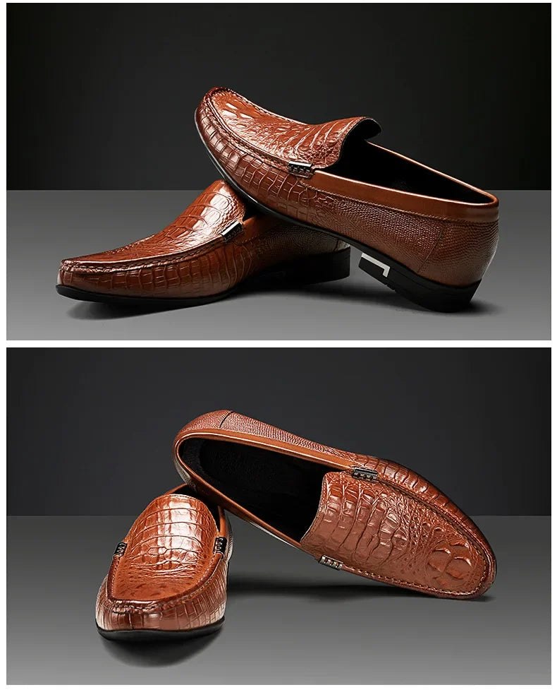 Mens Slip on Shoes Man Moccasins Men's Loafers Genuine Leather Summer Shoes Men Loafer Flats Driving  Shoes Formal 2024