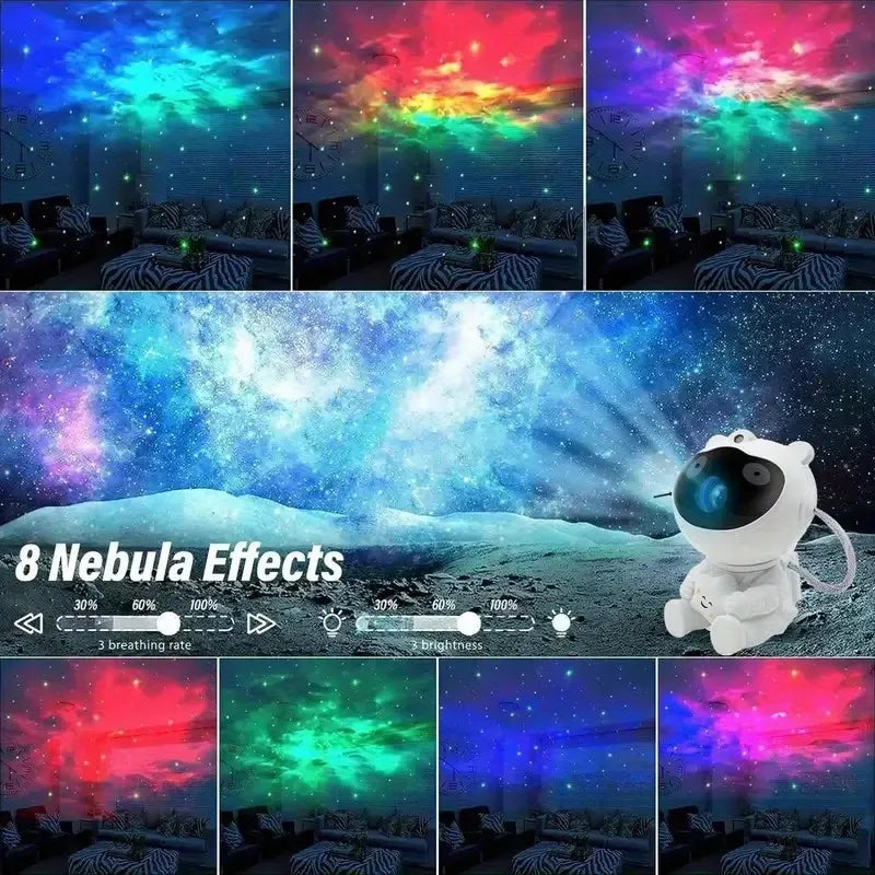 Astronaut LED Star Projector Night Lights Galaxy Projectors with Remote Control Lamp for Bedroom Decor Kids Gift Starry Sky Lamp