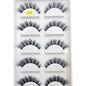 Five pairs of natural 3D mink false eyelashes from Blushimmer, featuring a full, fluffy cat-eye style for makeup enhancement.
