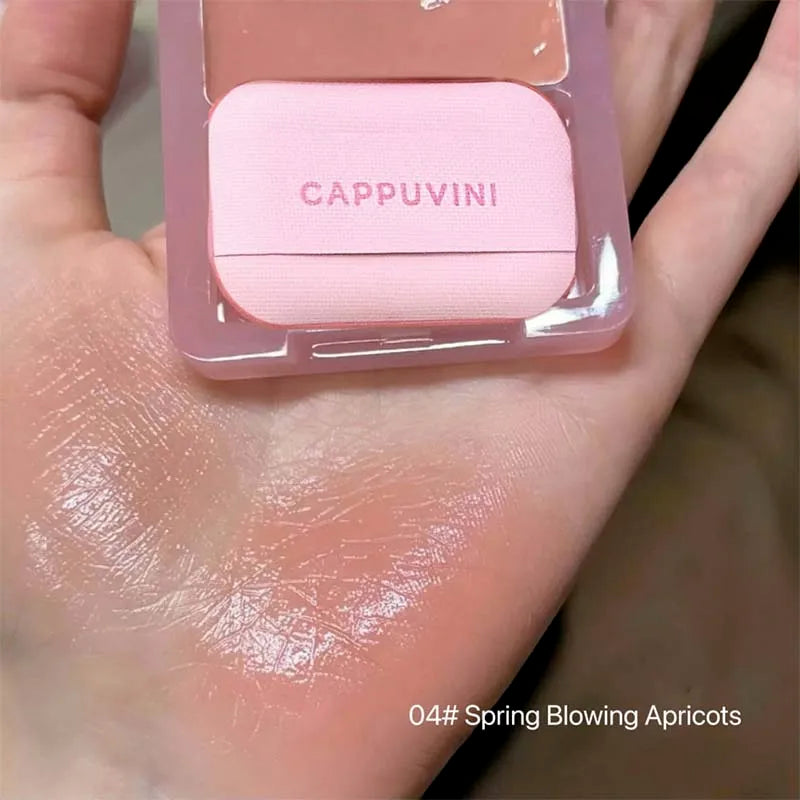 Blushimmer Yuanqi Blush Cream in girlish pink, showing smooth, moisturizing texture and natural light pink pigmentation.