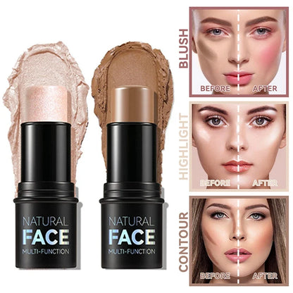 Blushimmer Face Pearl Stone Highlighter Stick with contour, blush, and illuminating shades for radiant skin and makeup enhancement.