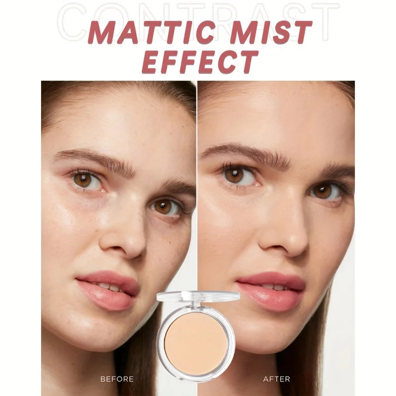 Blushimmer matte pressed powder foundation with full coverage and oil control for a long-lasting, flawless face makeup finish.