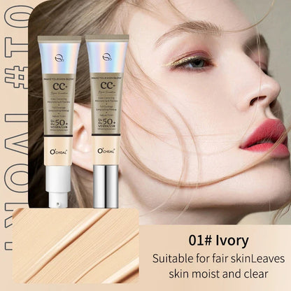 Blushimmer Ocheal 30g CC Cream Foundation with SPF 50+, waterproof, moisturizing concealer, long-lasting brightening makeup primer.