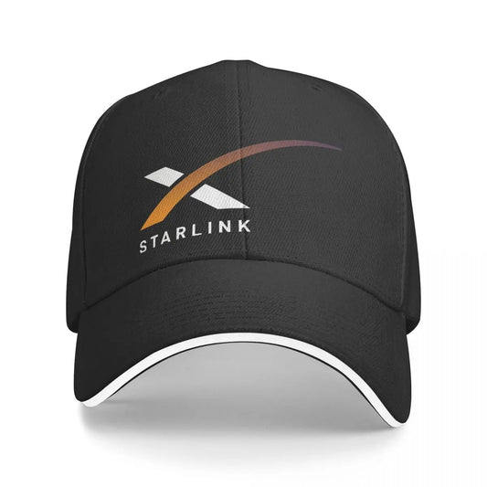 Multicolor Starlink SpaceX Starship women's peaked cap with personalized visor, ideal for cycling and casual wear.