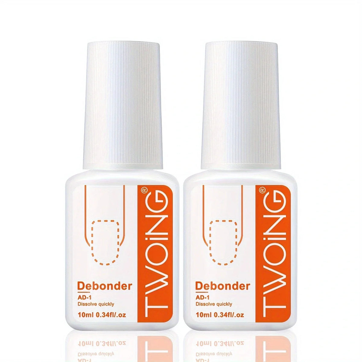 Blushimmer false nail remover with 10ml liquid, press-on nails glue, and adhesive remover for gel and acrylic nails.