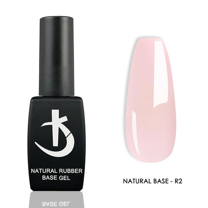 Blushimmer Milky White Rubber Base Gel Polish for gel nails, featuring a nude pink semi-permanent gel varnish with UV and LED compatibility.