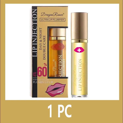 Blushimmer lip gloss and plumping serum with volumizing and moisturizing properties, featuring a glossy, smooth lipstick applicator.