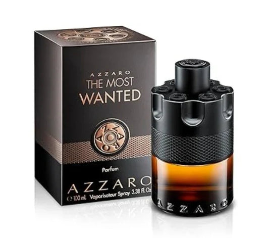 Azzaro The Most Wanted Parfum Intense men's cologne 100ML, with sleek bottle design and fragrance details visible.