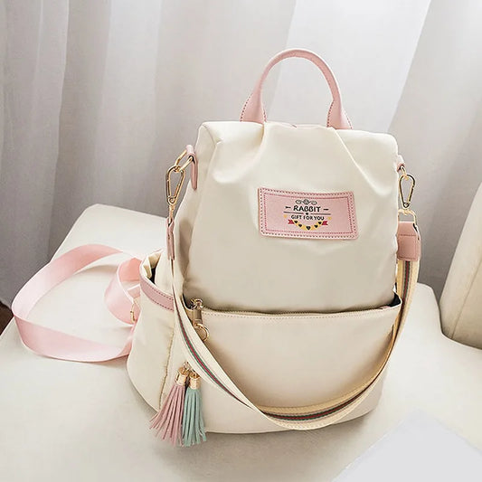 CAN women's large capacity shoulder bag made of Oxford cloth, stylish backpack with multiple compartments and sturdy straps