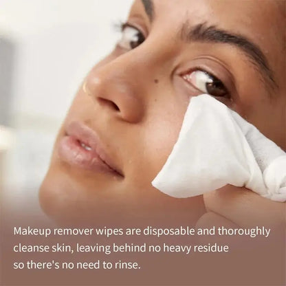 Blushimmer disposable makeup remover wipes for sensitive skin, gentle, oil-free, hypoallergenic facial cleansing cloths.