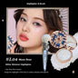 Blushimmer Little Angel Collection face powder palette with relief highlight and highlighter shades in a compact for makeup contouring.