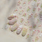 Blushimmer Dream Flower window shell nail art sticker with Japanese flower design, self-adhesive press-on nail decals for decorative nails