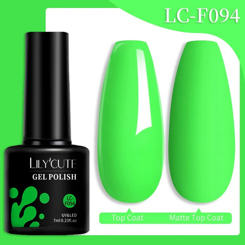 LILYCUTE 7ML colorful gel nail polish by Blushimmer featuring vibrant shades for long-lasting manicures and nail art.