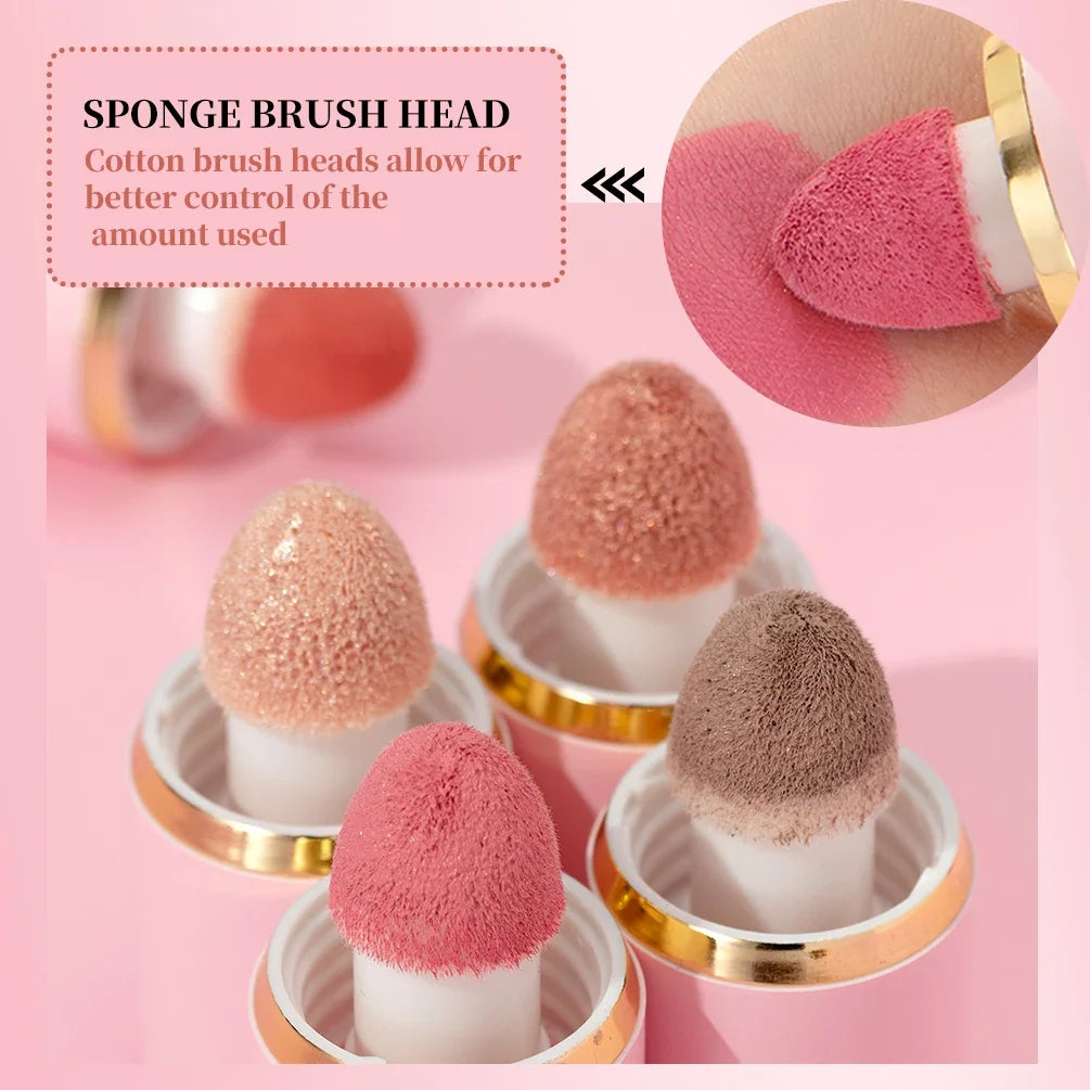 Blushimmer QIBEST matte liquid face blusher and highlighter stick with smooth, multi-use contour and bronzer makeup for cheeks and eyes.