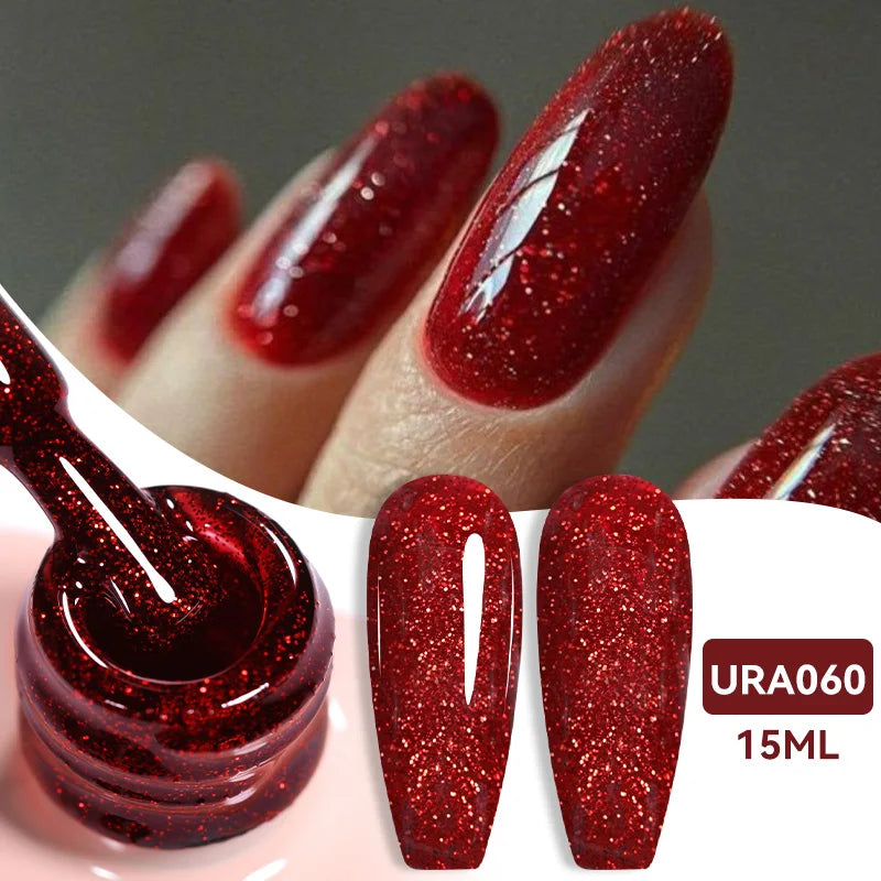 Blushimmer UR SUGAR 15ml translucent white jelly gel polish for semi-permanent UV nail art, soak-off gel varnish, latest fashion.