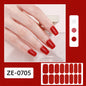 Gradient Cat Eye Style Nail Art Stickers, 16-Piece Set Self-Adhesive Waterproof Glitter False Nail Decals