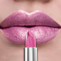 Blushimmer 21-color metallic glitter lipstick palette with shiny, pearlescent lip tints and bold, long-lasting matte lip makeup.