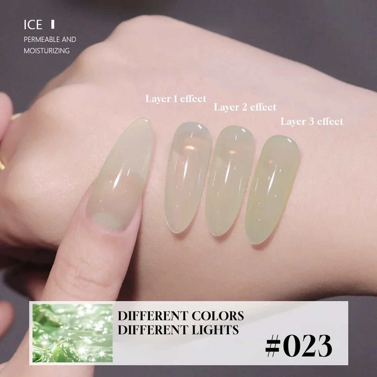 Blushimmer MIANEL Japanese style fairy gel nail polish in white pink nude and ice clear shades for summer nails.