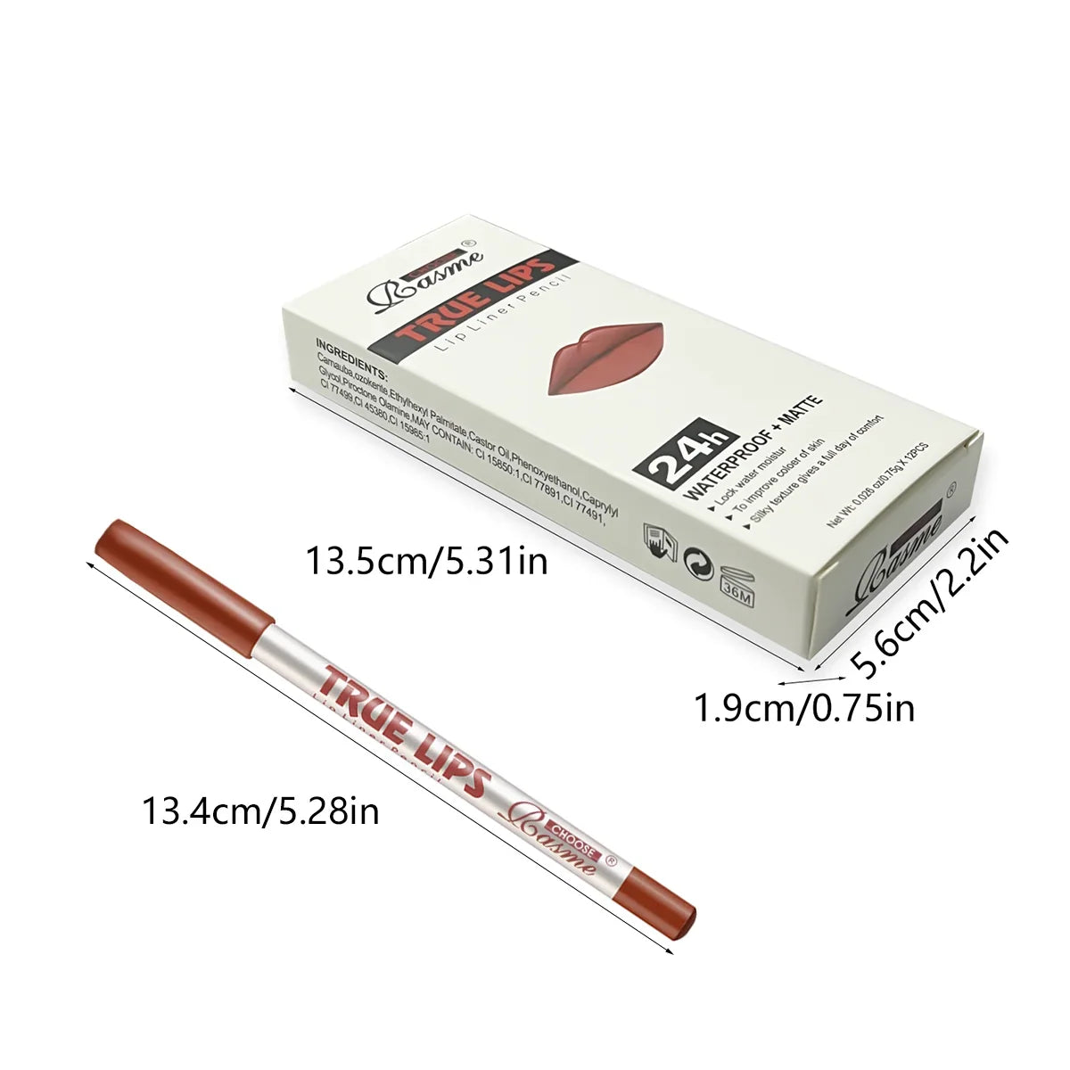 Set of 12 Blushimmer long-lasting lipsticks with professional lip liner pencils and matte lip gloss for women’s Valentine's Day gift