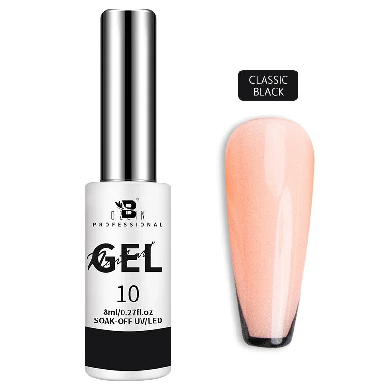 Blushimmer metallic gel polish in gold and silver with chrome mirror finish, ideal for semi-permanent UV LED nail art.