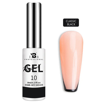 Blushimmer metallic gel polish in gold and silver with chrome mirror finish, ideal for semi-permanent UV LED nail art.