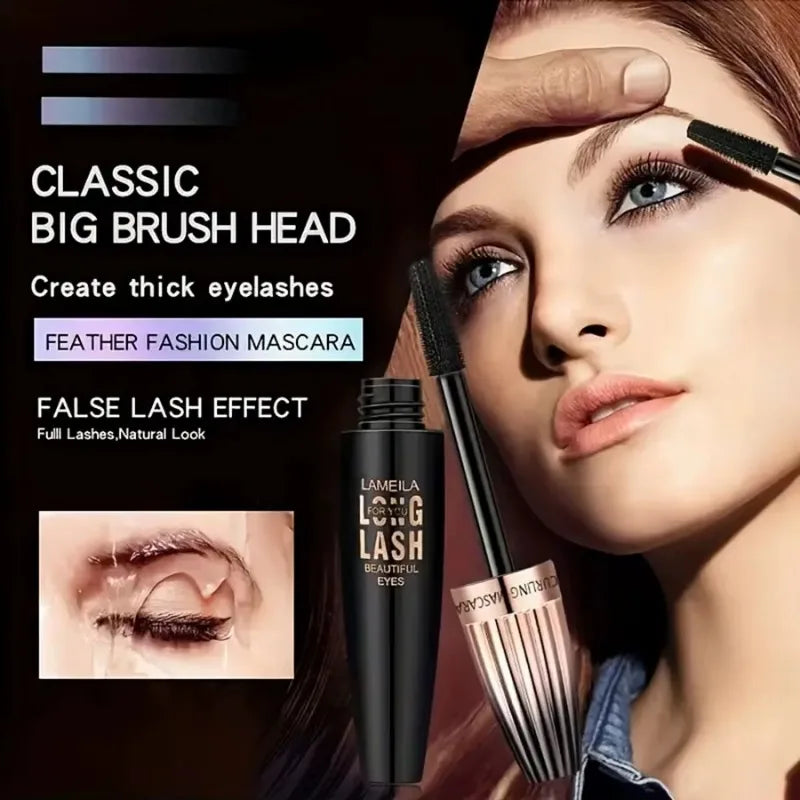 Silcy Skin waterproof 4D mascara with thickening, long-lasting curling for large eyes, smudge-proof and plump eye makeup.
