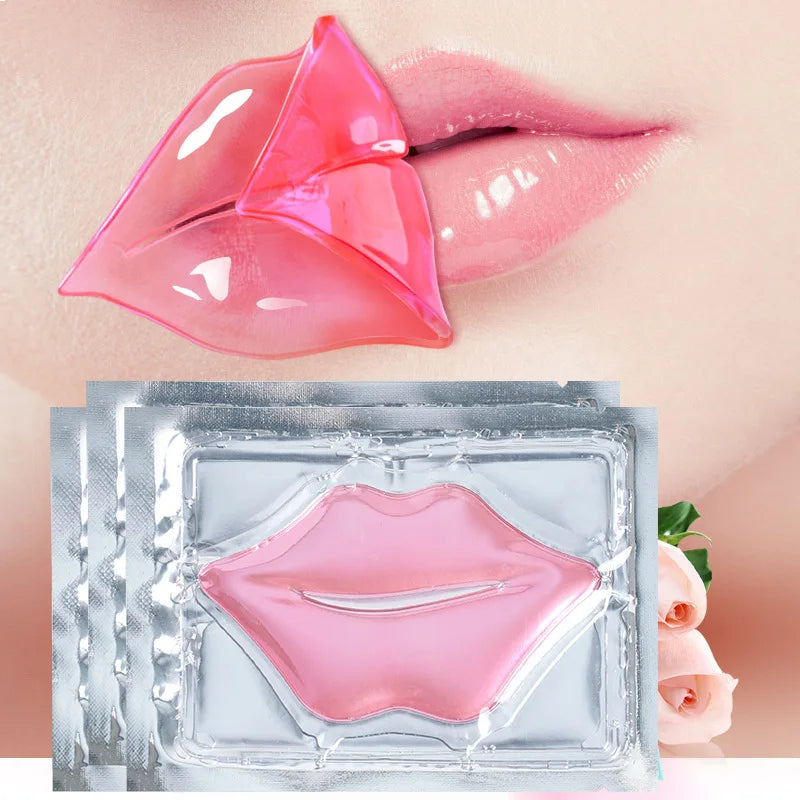 30PCS Blushimmer collagen crystal lip mask gel patches for moisturizing, hydrating, and plumping lips with repair and line reduction.