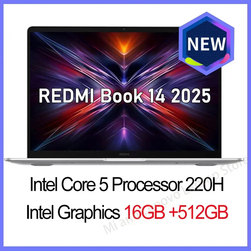 【World Premiere】Xiaomi REDMI Book 14 2025 NEW Intel Core 5 220H 16G/32G+512GB/1TB 2.8K 120Hz Screen