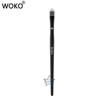 Blushimmer professional makeup brush set with tools for foundation, highlighter, contour, blush, eyeshadow, and eyeliner application.