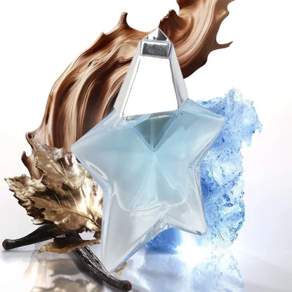 Blushimmer Angel Star perfume bottle featuring elegant design, sparkling accents, and a sleek shape for women’s natural vitality and charm