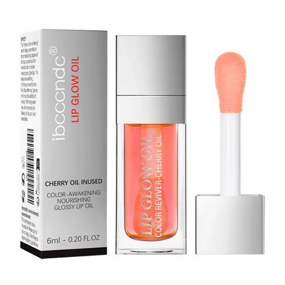 Blushimmer Crystal Jelly Moisturizing Lip Oil and Lip Gloss with tinted, plumping, and glowing effects on smooth lips.