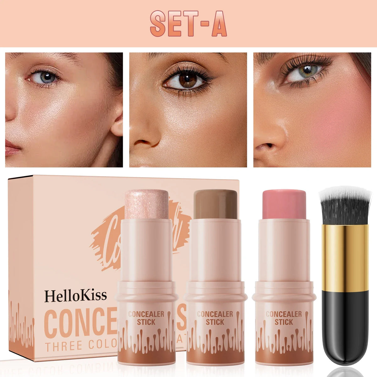 Contour Stick Set Natural Matte Finish Highlighters Shadow Waterproof Contouring Wand V-face Shaping Contour Pen Face Makeup