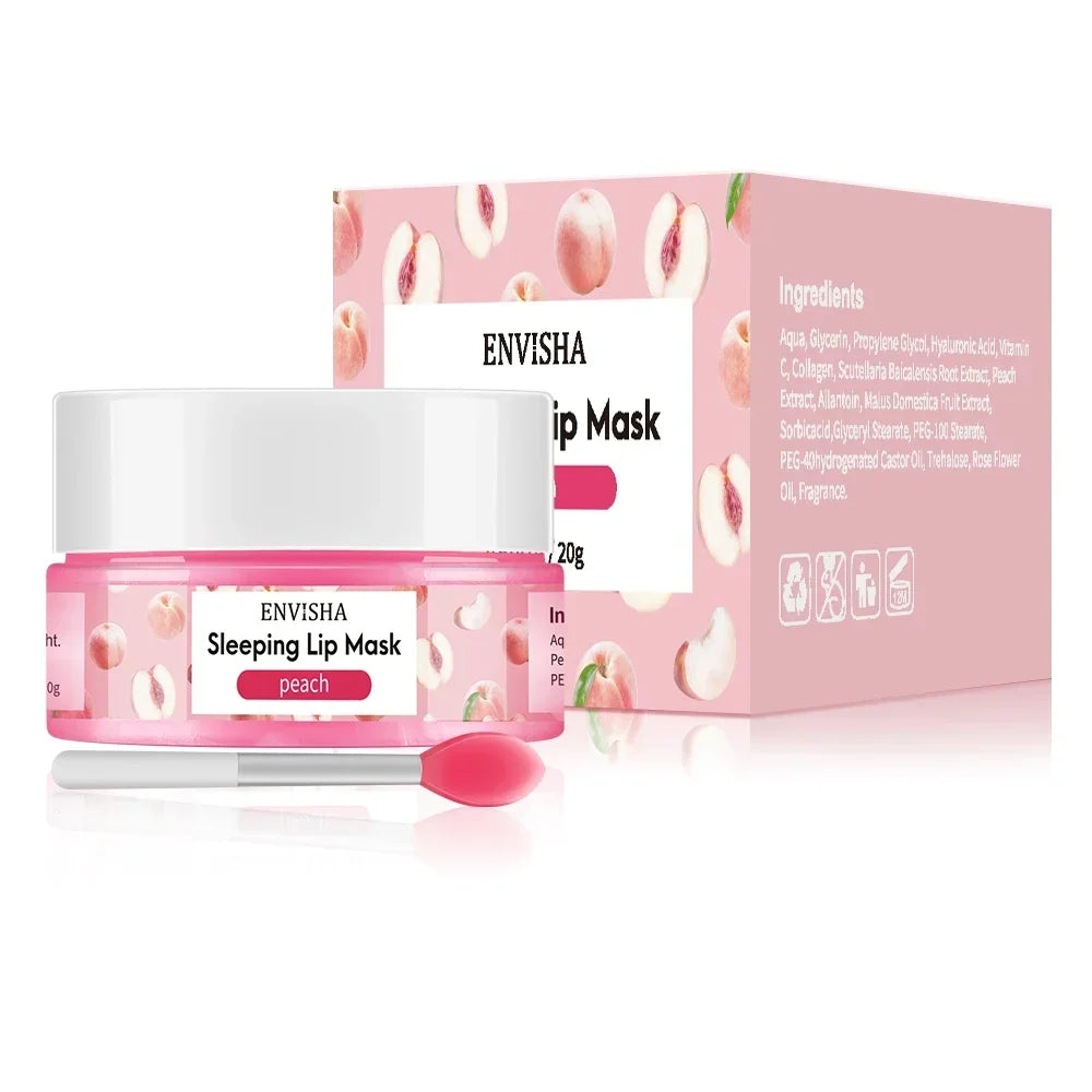 Blushimmer ENVISHA Coconut Lip Sleep Mask in 20g jar, moisturizing night balm for fading lines and nourishing lip care.