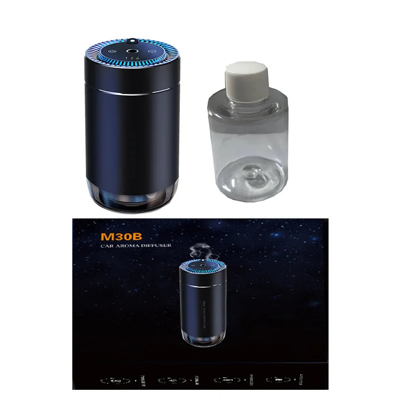 Smart Car Air Freshener with Projector Light - Car Star Top - USB Rechargeable Fragrance Diffuser - Adjustable Fragrance Intensi