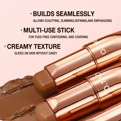 Blushimmer O.TWO.O contour stick cream for face sculpting, featuring a long-wear, lightweight concealer and bronzer makeup pen.