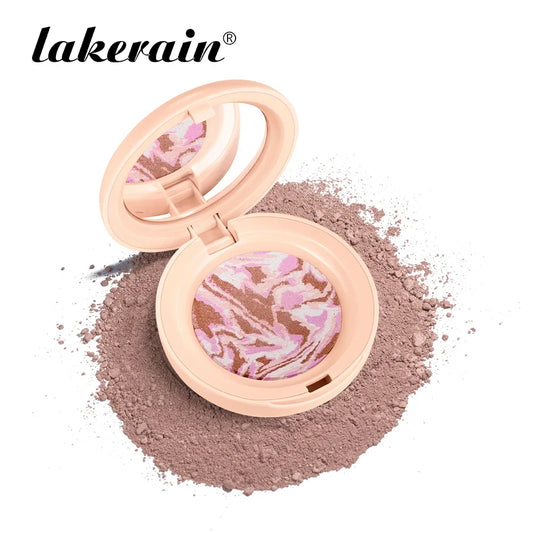 Blushimmer matte baked foundation and bronzer compact with pressed powder, highlighting oil control and long-lasting setting powder.
