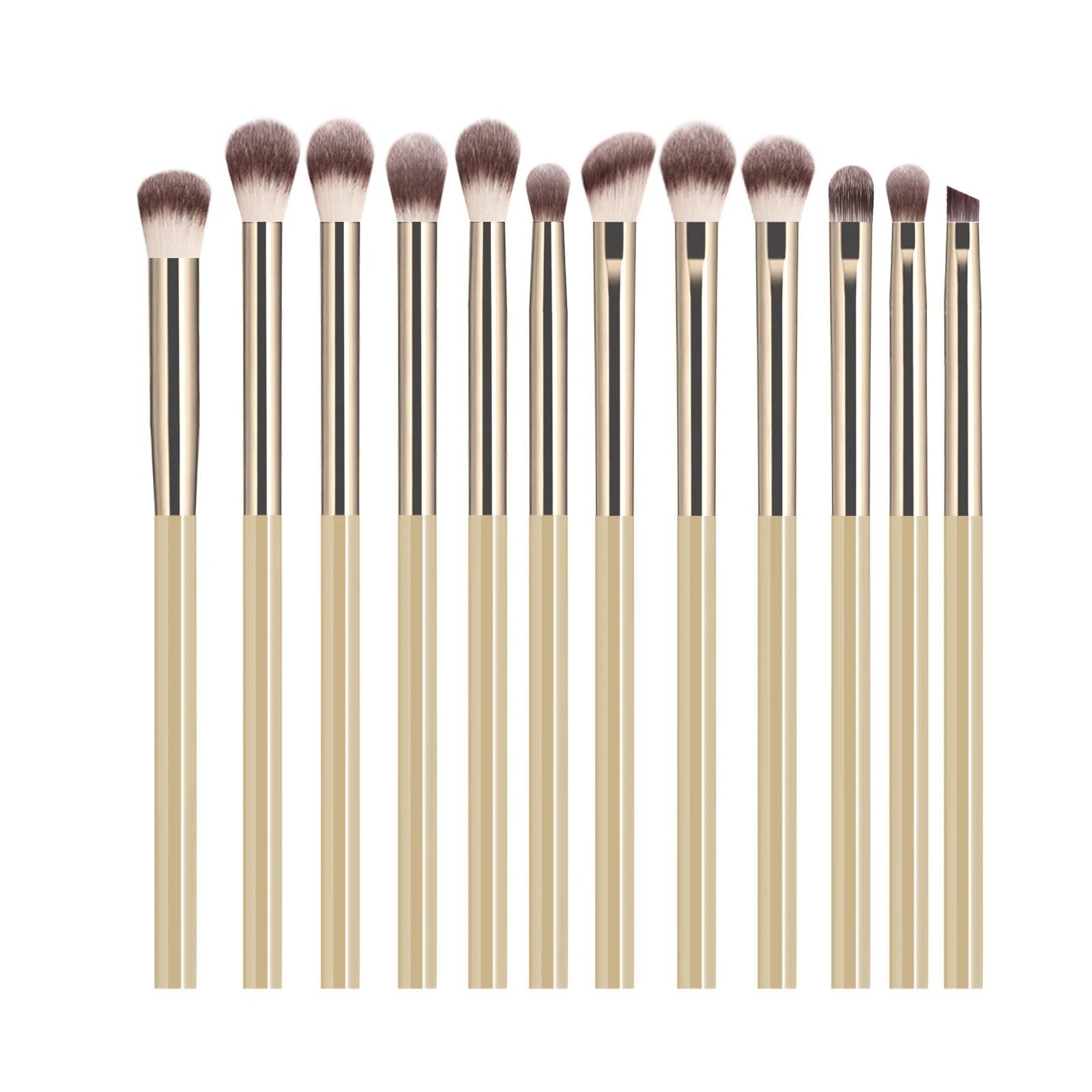 12PCS Eyeshadow Makeup Brushes Set, Soft Synthetic Hair Blending Shader Angled Liner Brushes for Eye Makeup